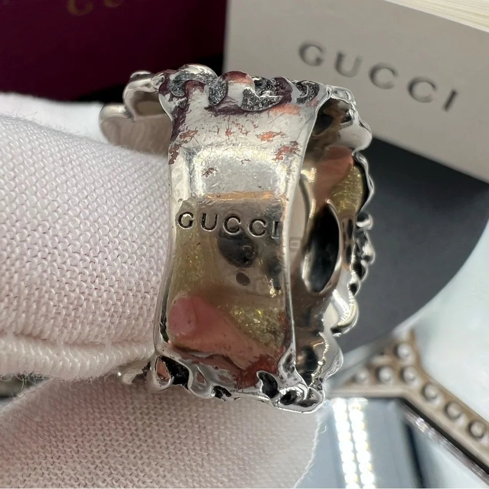 Gucci Metallic Lion Head Ring